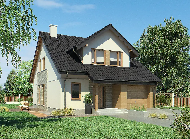 Projekt domu Nowe miejsce — wizualizacja