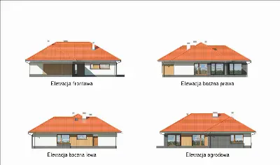 Nowe możliwości - wariant I — elewacje 1 (odbicie lustrzane)