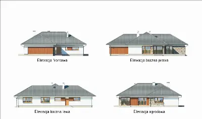 Nowe możliwości - wariant II — elewacje 1 (odbicie lustrzane)