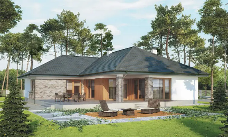 Projekt domu Nowe możliwości - wariant II — wizualizacja