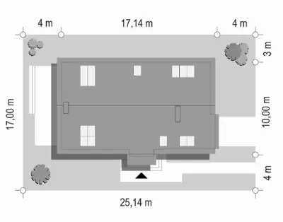 Nowoczesny — plan sytuacyjny 1 (odbicie lustrzane)