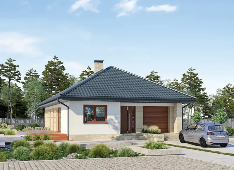 Projekt domu Od serca - wariant I — wizualizacja