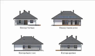 Od serca - wariant II (aranżacja 1) — elewacje 1 (odbicie lustrzane)