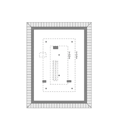 Od serca - wariant II (aranżacja 1) — rzuty kondygnacji 2 (odbicie lustrzane)