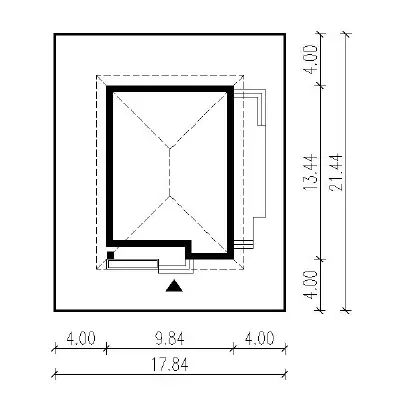 Od serca - wariant II (aranżacja 1) — plan sytuacyjny 1 (odbicie lustrzane)