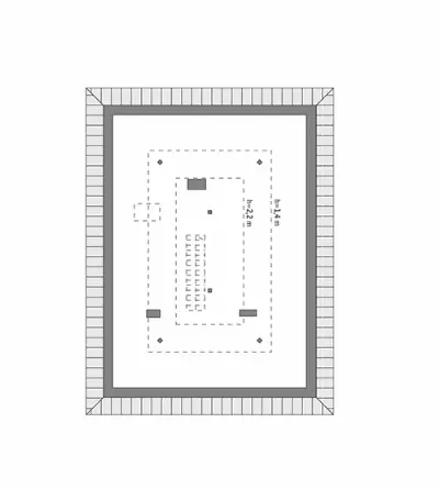 Od serca - wariant II (aranżacja 2) — rzuty kondygnacji 2 (odbicie lustrzane)