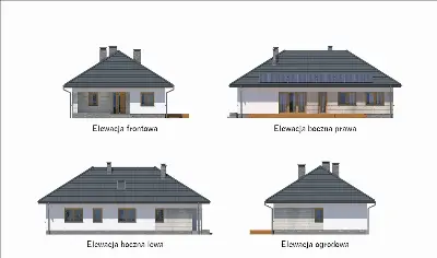 Od serca - wariant V (aranżacja 1) — elewacje 1 (odbicie lustrzane)