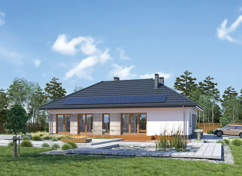 Projekt domu Od serca - wariant V — wizualizacja