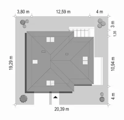Odwrócony — plan sytuacyjny 1 (odbicie lustrzane)
