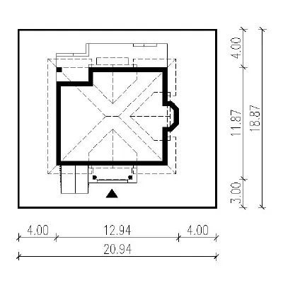 Ogród o zmierzchu — plan sytuacyjny 1 (odbicie lustrzane)