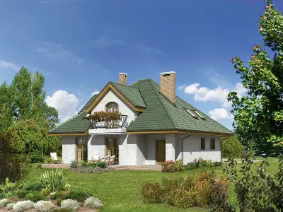 Ogród o zmierzchu — wizualizacje 2 (odbicie lustrzane)