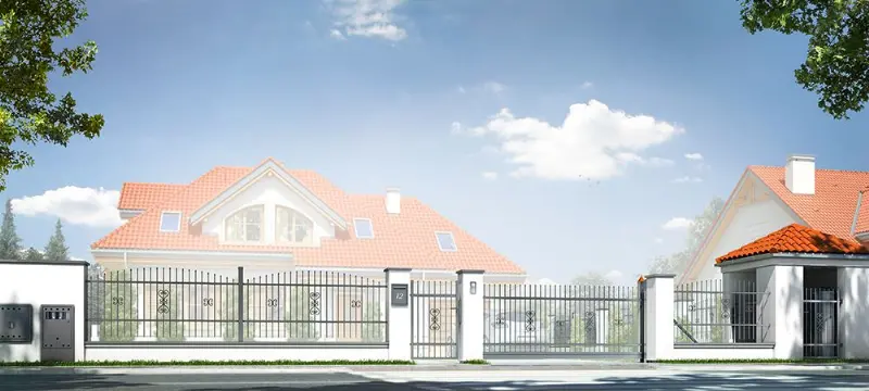 Projekt domu Ogrodzenie klasyczne O4 — wizualizacja