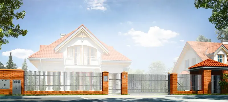 Projekt domu Ogrodzenie murowane O1 — wizualizacja