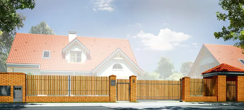 Projekt domu Ogrodzenie murowane O2 — wizualizacja