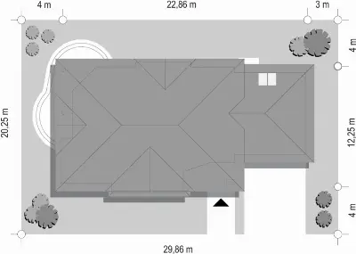 Okazały — plan sytuacyjny 1 (odbicie lustrzane)