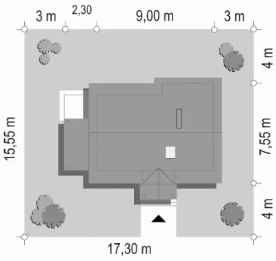 Okruszek — plan sytuacyjny 1 (odbicie lustrzane)
