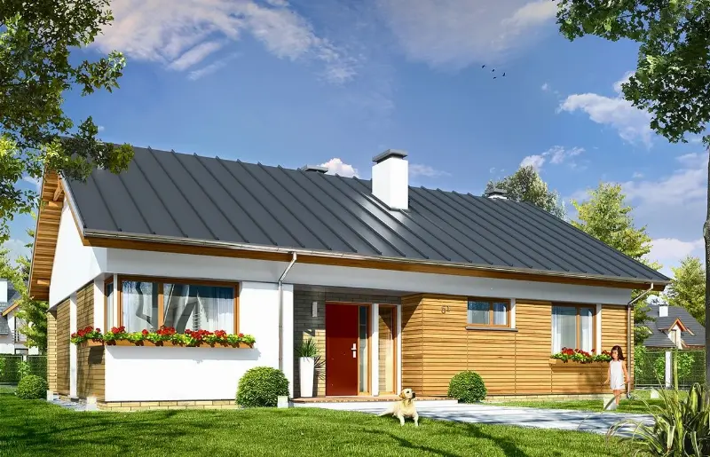 Projekt domu Oliwka — wizualizacja