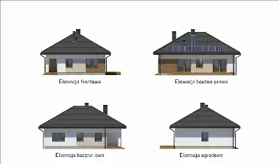 Opcjonalny - wariant I — elewacje 1 (odbicie lustrzane)