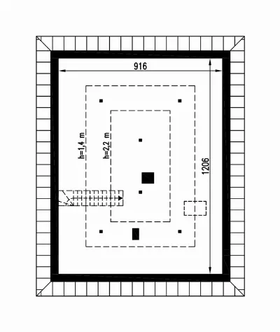 Opcjonalny — rzuty kondygnacji 2 (odbicie lustrzane)