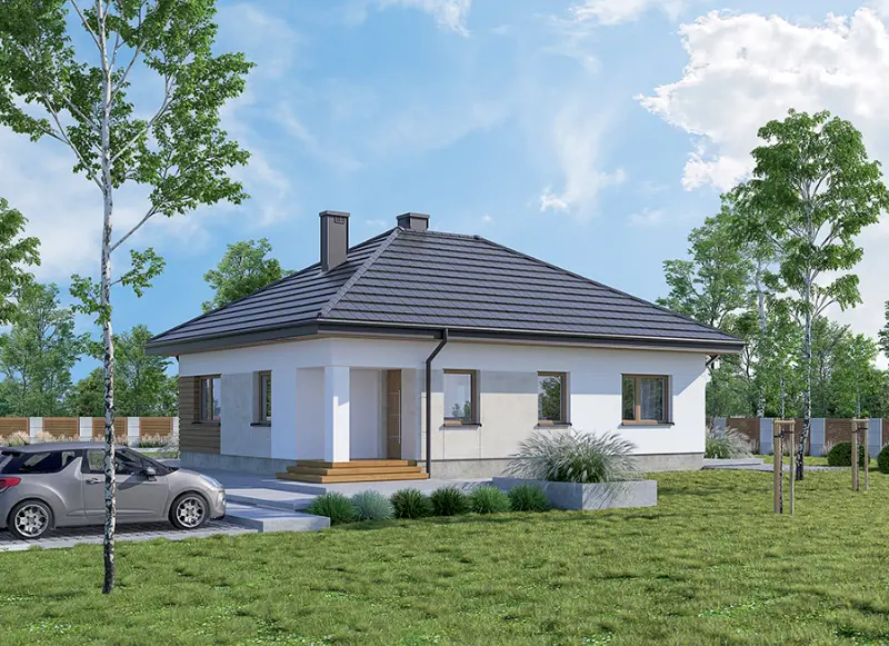 Projekt domu Opcjonalny — wizualizacja