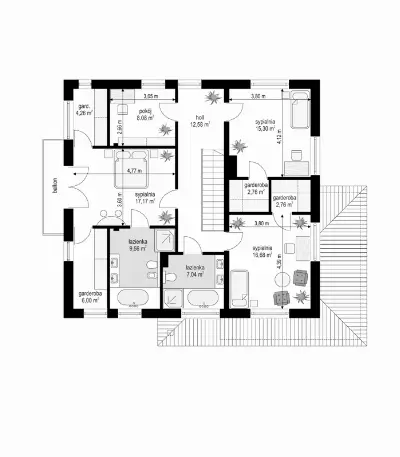 Orchidea — rzuty kondygnacji 2
