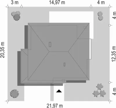 Orchidea — plan sytuacyjny 1 (odbicie lustrzane)