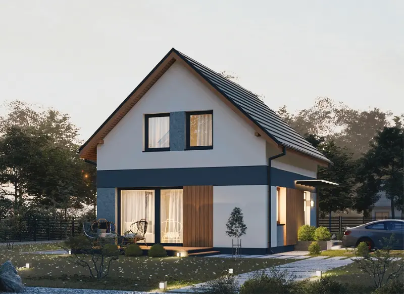 Projekt domu Osiągalny 3 — wizualizacja