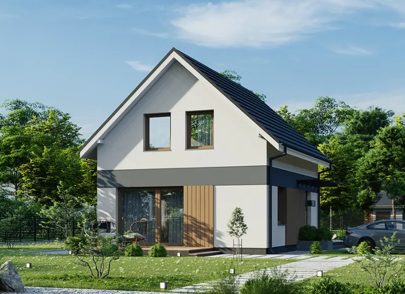 Projekt domu Osiągalny 1 — wizualizacja
