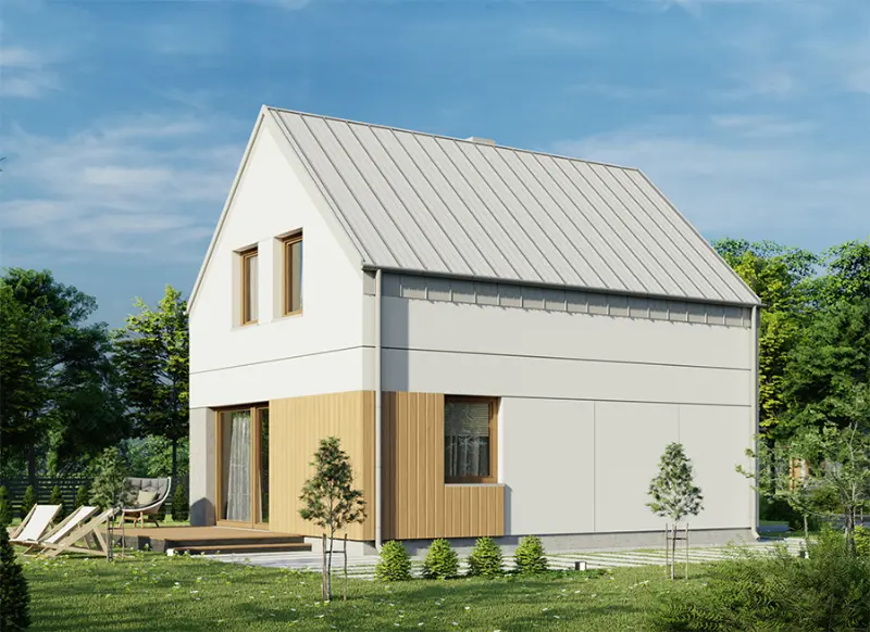 Projekt domu Osiągalny A1N — wizualizacja