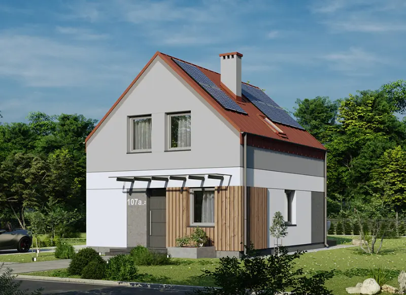 Projekt domu Osiągalny A2N — wizualizacja