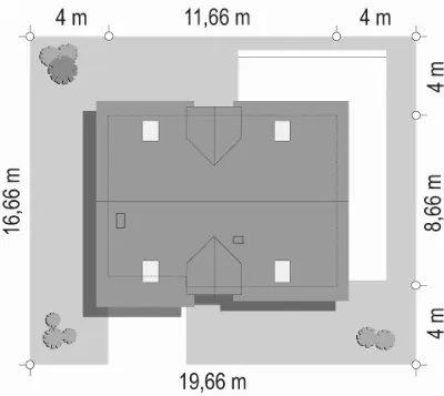 Oskar — plan sytuacyjny 1 (odbicie lustrzane)