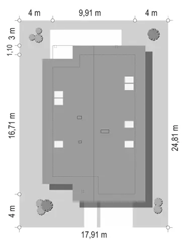 Otwarty 5 — plan sytuacyjny 1 (odbicie lustrzane)