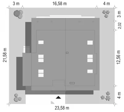 Otwarty — plan sytuacyjny 1 (odbicie lustrzane)