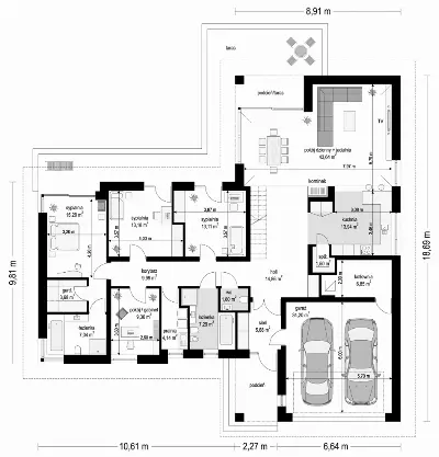 Parterowy 2 wariant B — wizualizacje 9 (odbicie lustrzane)