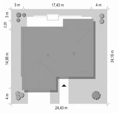 Parterowy 4 B — plan sytuacyjny 1