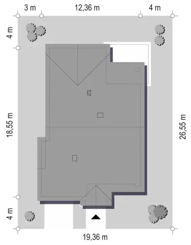 Parterowy Wąski 2 — plan sytuacyjny 1