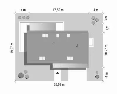 Party wariant C — plan sytuacyjny 1 (odbicie lustrzane)