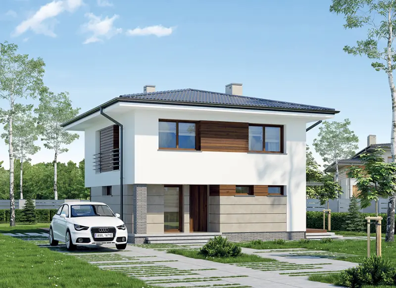 Projekt domu Pełen energii - wariant II — wizualizacja