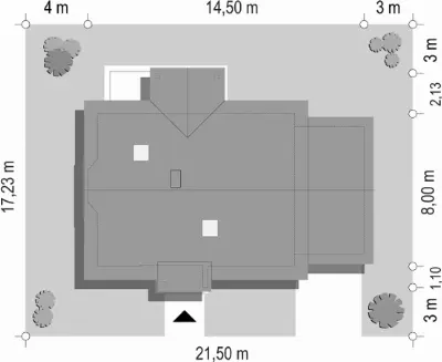 Perełka 2 — plan sytuacyjny 1 (odbicie lustrzane)