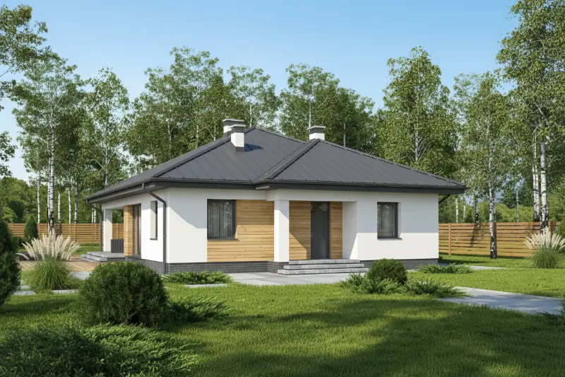 Projekt domu Perłowy świt - wariant I — wizualizacja