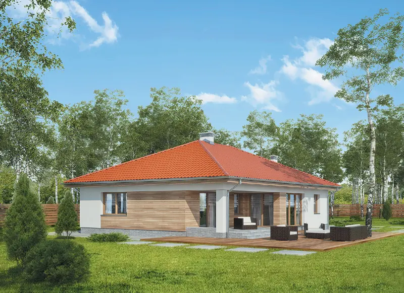 Projekt domu Perłowy świt — wizualizacja