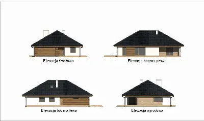 Piasek pustyni - wariant I — elewacje 1 (odbicie lustrzane)