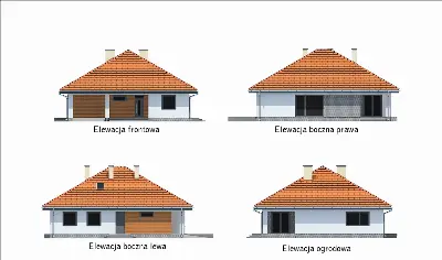 Piasek pustyni - wariant II — elewacje 1 (odbicie lustrzane)
