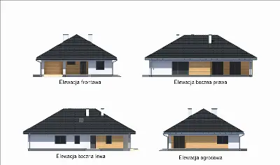 Piasek pustyni - wariant IV — elewacje 1 (odbicie lustrzane)