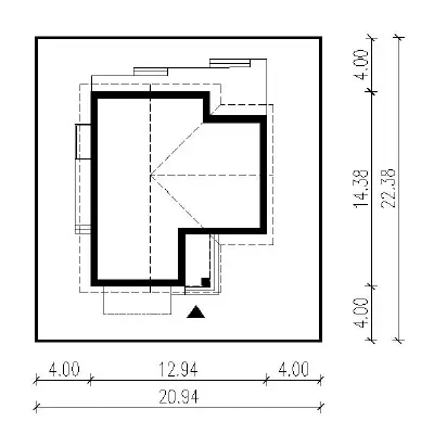 Piękny widok - wariant I — plan sytuacyjny 1 (odbicie lustrzane)