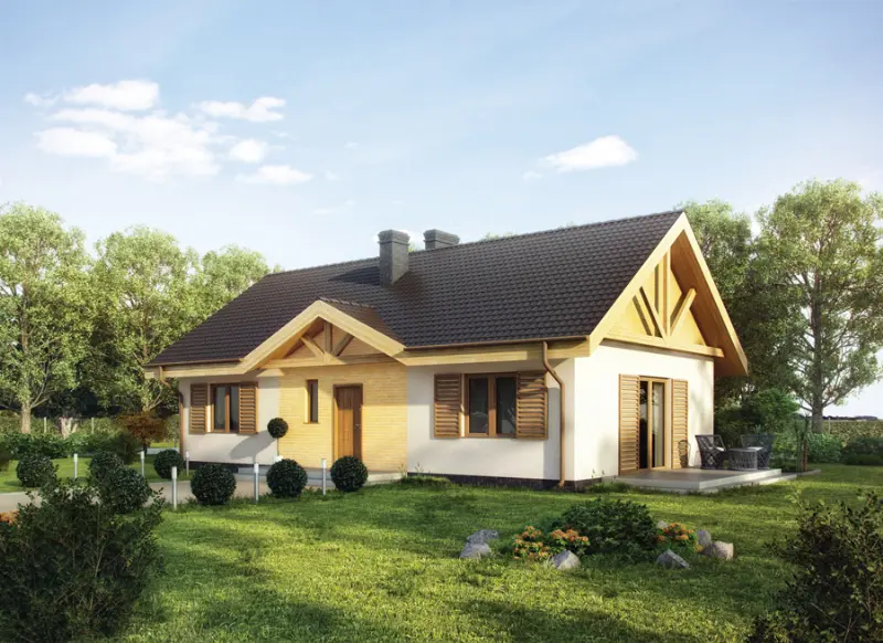 Projekt domu Piękny — wizualizacja