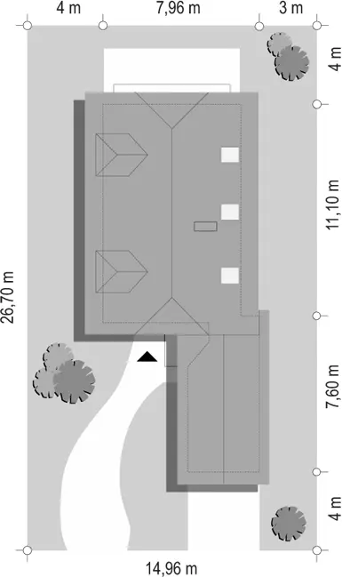 Pierwszy Dom 2 — plan sytuacyjny 1 (odbicie lustrzane)