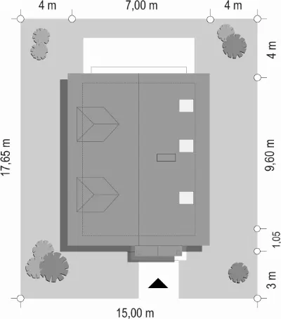Pierwszy Dom — plan sytuacyjny 1 (odbicie lustrzane)