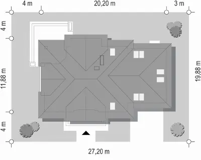 Pod dębem — plan sytuacyjny 1
