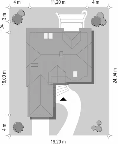 Pogodny 4 — plan sytuacyjny 1